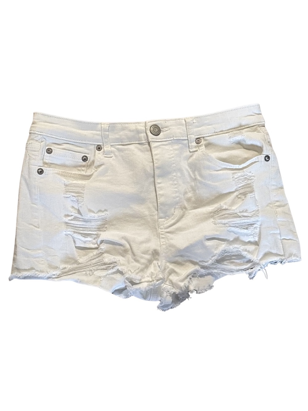 Aeropostale White Ripped Denim Cutoff Shorts